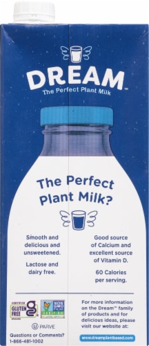 Rice Dream® Unsweetened Organic Original Rice Drink Perspective: back
