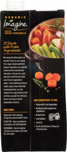 Imagine Organic Low Sodium Free Range Chicken Broth Perspective: back