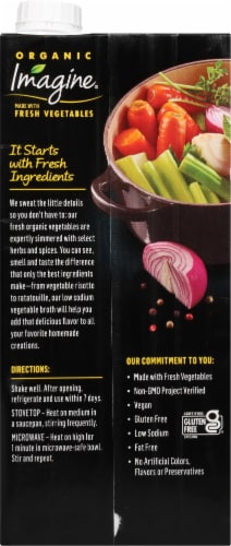 Imagine® Organic Low Sodium Vegetable Broth Perspective: back
