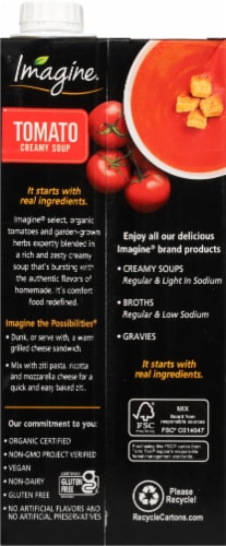 Imagine™ Organic Creamy Tomato Soup Perspective: back