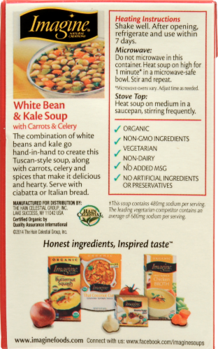 Imagine Organic White Bean Kale Soup Perspective: back