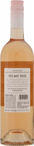 Yes Way Rose Rose Low Calorie Wine Perspective: back