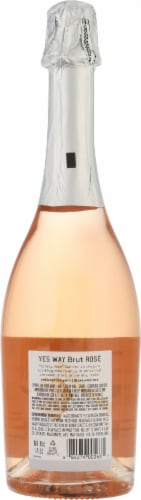 Yes Way Rose Bubbles Sparkling Rose Low Calorie Wine Perspective: back