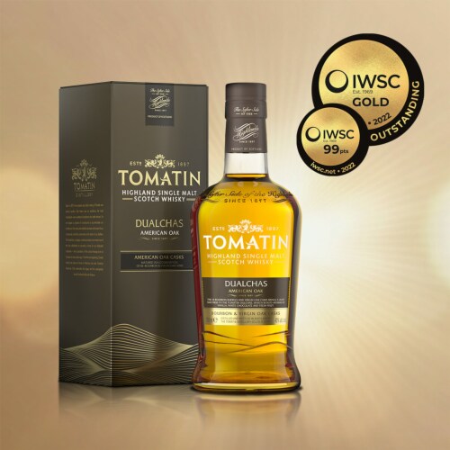 Tomatin Dualchas Single Malt Scotch Whisky Perspective: back