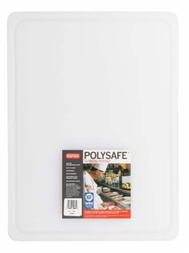 Dexas PolySafe Large Cutting Board - White Perspective: back