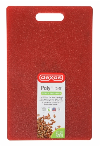 Dasex Polyfiber Flax Cutting Board - Red Perspective: back
