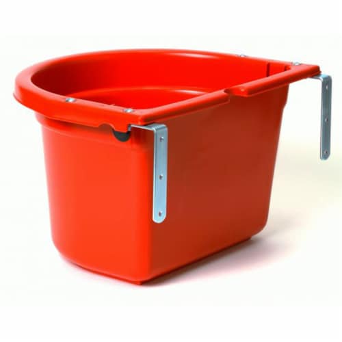 Little Giant FF11RED 20 Quart Durable Fence Feeder with Mounting Brackets, Red Perspective: back