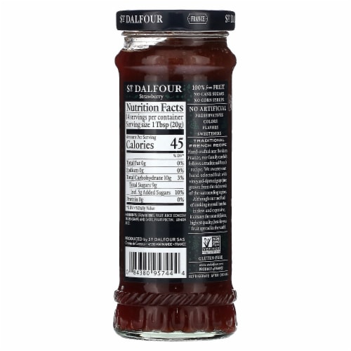 St. Dalfour Strawberry Fruit Spread Perspective: back