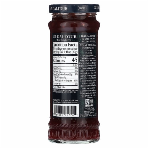 St. Dalfour Red Raspberry Fruit Spread Perspective: back