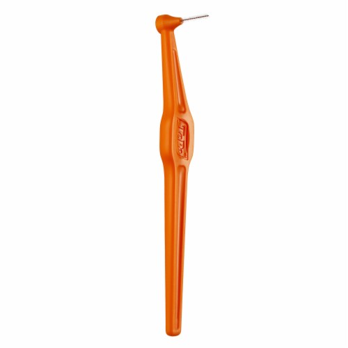 TEPE Interdental Brush Angle Cleaners - Dental Brushes Between Teeth 6 Pk, Orange .45mm Perspective: back