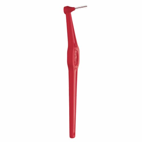 TEPE Interdental Brush Angle Cleaners - Dental Brushes Between Teeth 6 Pk, Red .5mm Perspective: back