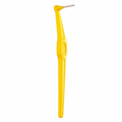 TEPE Interdental Brush Angle Cleaners - Dental Brushes Between Teeth 6 Pk, Yellow 0.7mm Perspective: back