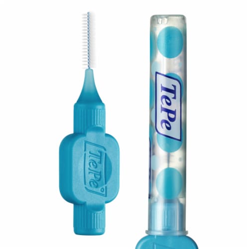 TEPE Interdental Brush Original Cleaners - Dental Brushes Between Teeth 25 Pk, Blue .6mm Perspective: back