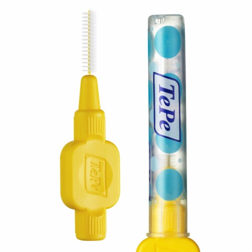 TEPE Interdental Brush Original Cleaners - Dental Brushes Between Teeth 25 Pk, Yellow .7mm Perspective: back