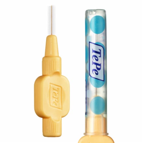 TEPE Interdental Brush Extra Soft Cleaners - Dental Brushes Between Teeth 8 Pk, Orange .45mm Perspective: back