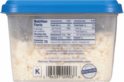 Odyssey® Traditional Crumbled Feta Cheese Perspective: back