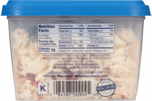 Odyssey Crumbled Tomato & Basil Feta Crumble Cheese Perspective: back