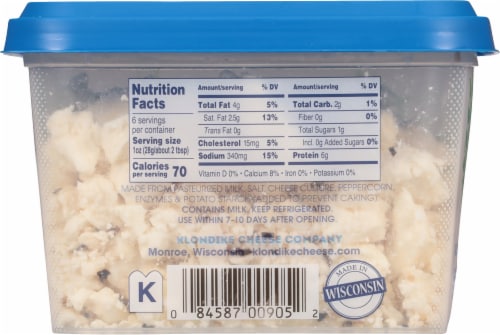 Odyssey® Crumbled Feta Peppercorn Cheese Perspective: back