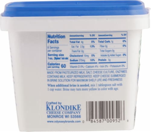 Odyssey Traditional Chunk in Brine Feta Cheese Perspective: back