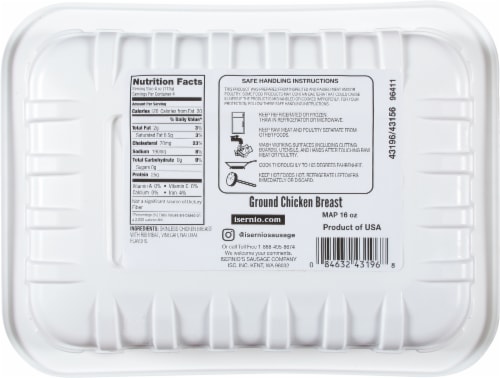 Isernio's Ground Fresh Chicken Breast Perspective: back