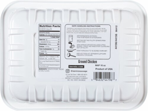 Isernio's® 96% Lean Ground Fresh Chicken Perspective: back