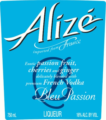 Alize Bleu Passion Liqueur Perspective: back