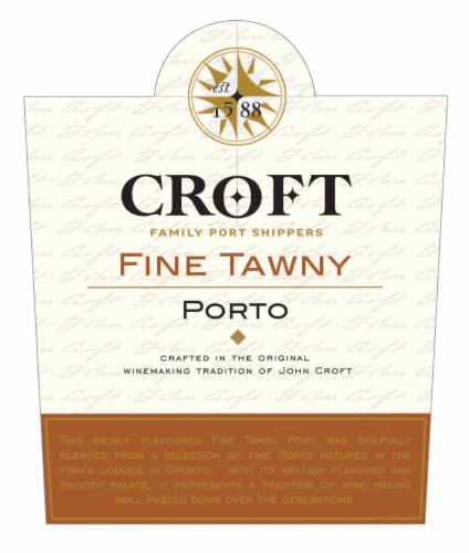 Croft Fine Tawny Porto Portuguese Dessert Wine Perspective: back