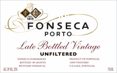 Fonseca Porto Unfiltered Late Bottled Vintage Wine Perspective: back