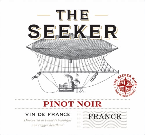 The Seeker Pinot Noir French Red Wine Perspective: back
