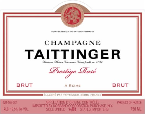 Taittinger Prestige Rose Brut Champagne Perspective: back