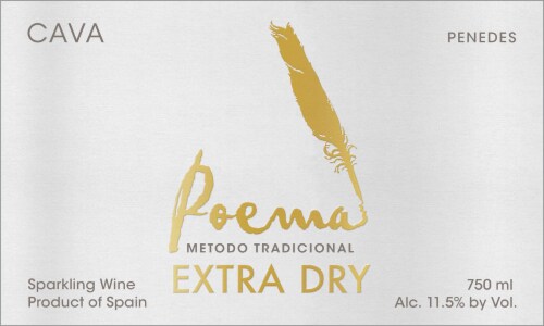 Poema Cava Extra Dry Sparkling Wine Perspective: back