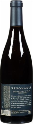 Resonance Pinot Noir Willamette Valley Red Wine Perspective: back