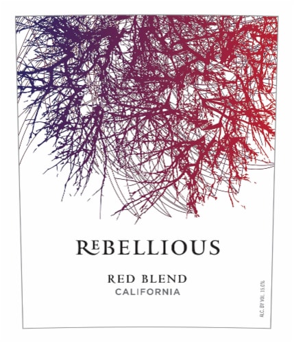 Rebellious California Red Blend Wine Perspective: back