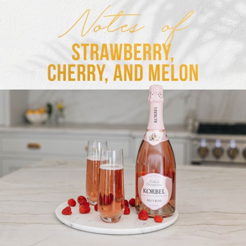 Korbel Brut Rose California Champagne Perspective: back