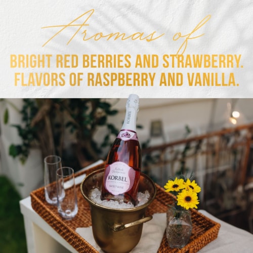 Korbel Sweet Rose California Champagne Perspective: back