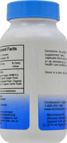 Christopher's Blood Circulation Formula Perspective: back