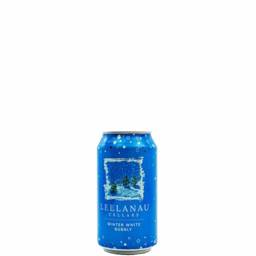 Leelanau Winter White Bubbly Sparklling Wine Can Perspective: back