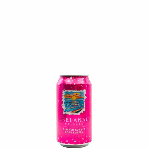 Leelanau Cellars Summer Sunset Rose Bubbly Wine Can Perspective: back