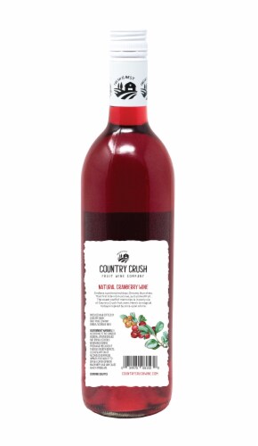 Country Crush Natural Cranberry Fruit Wine Perspective: back