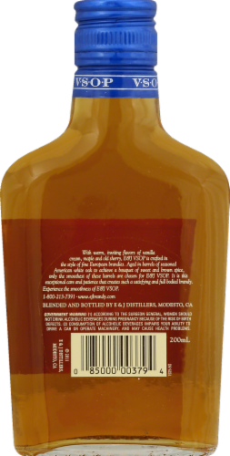 E&J VSOP Brandy Perspective: back