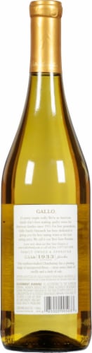 Gallo Family Vineyards Chardonnay White Wine Perspective: back
