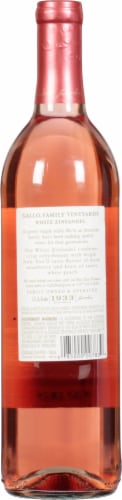 Gallo Family Vineyards White Zinfandel California Wine Perspective: back
