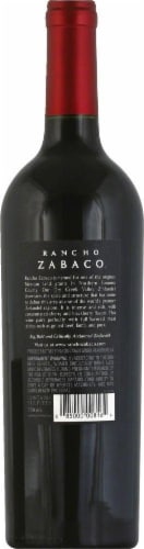 Rancho Zabaco Zinfandel Red Wine Perspective: back