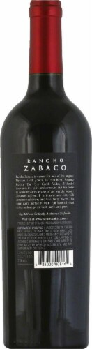 Rancho Zabaco Zinfandel Red Wine Perspective: back