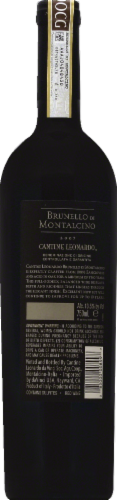 Da Vinci Brunello Di Montalcino Italian Red Wine Perspective: back