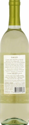 Gallo Family Vineyards Pinot Grigio California White Wine Perspective: back