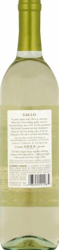 Gallo Family Vineyards Pinot Grigio California White Wine Perspective: back