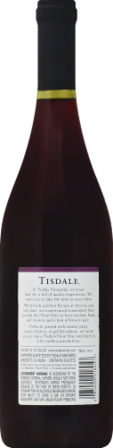 Tisdale Pinot Noir Perspective: back