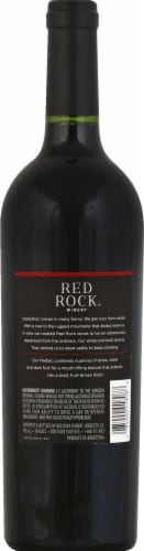 Red Rock Winery Argentina Malbec Red Wine Perspective: back
