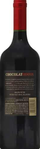 Chocolatrouge Fine Red Blend with Rich Chocolate Flavors Red Wine Perspective: back